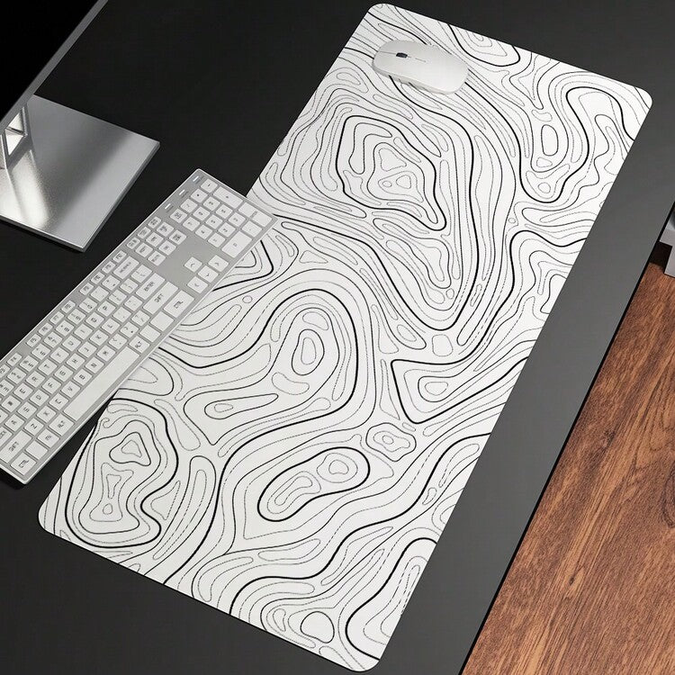 Topographic Contour Map Gaming Mouse Pad Large XXL