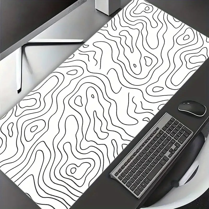 Topographic Contour Map Gaming Mouse Pad Large XXL
