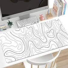 Topographic Contour Map Gaming Mouse Pad Large XXL