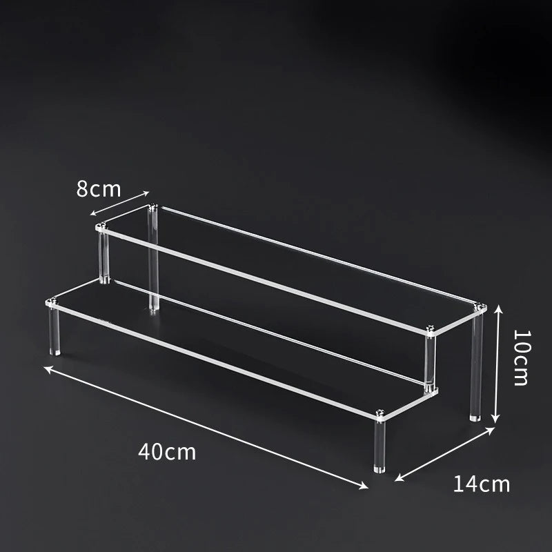 1-5 Tier Acrylic Display Risers Clear Shelf Doll