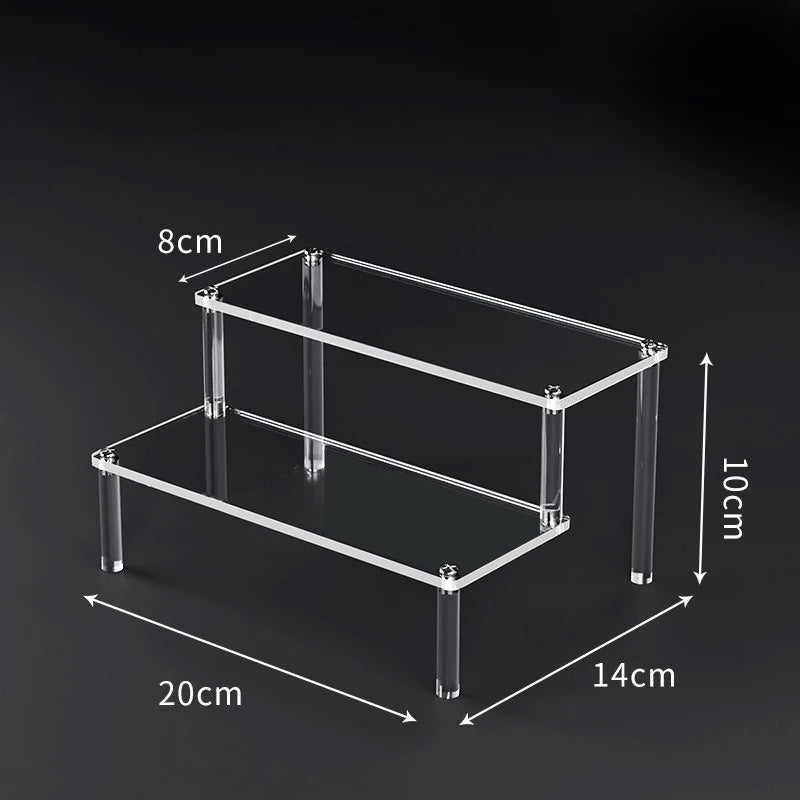 1-5 Tier Acrylic Display Risers Clear Shelf Doll