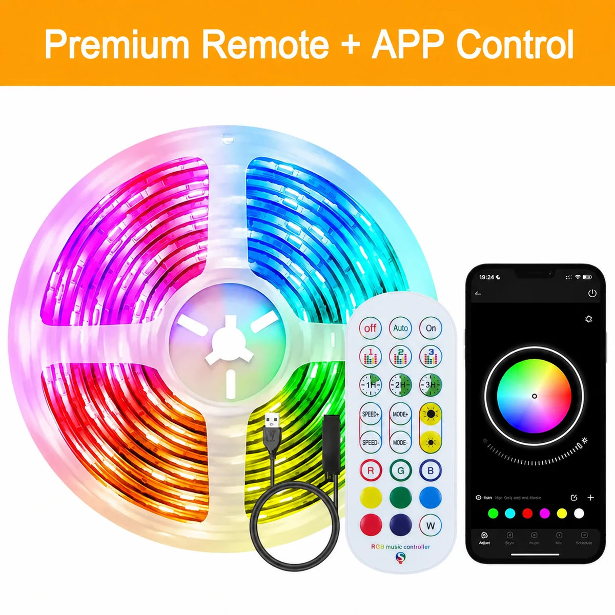 USB 5050 RGB LED Strip Lights