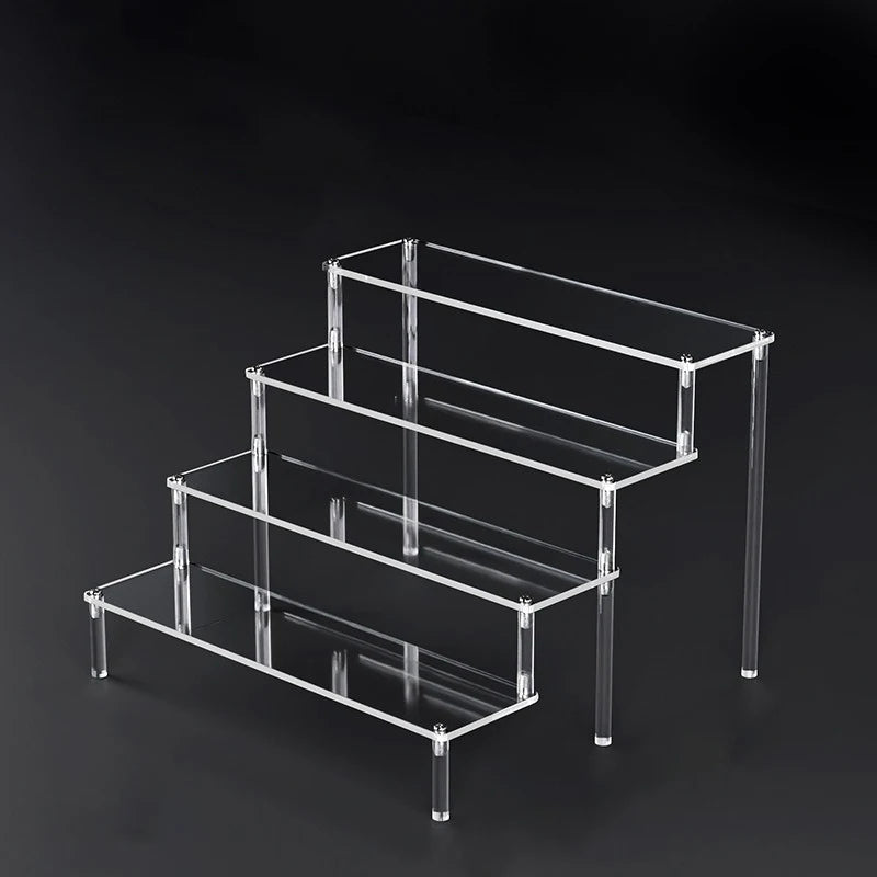 1-5 Tier Acrylic Display Risers Clear Shelf Doll