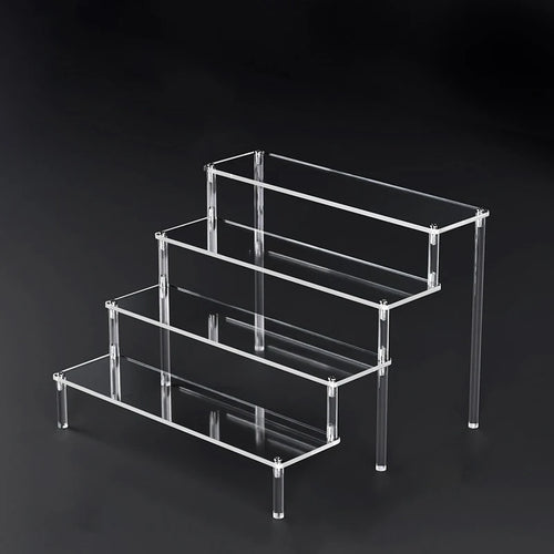 1-5 Tier Acrylic Display Risers Clear Shelf Doll