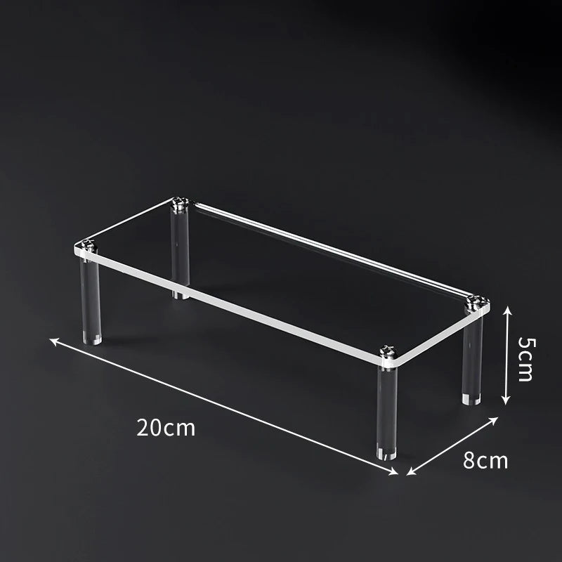 1-5 Tier Acrylic Display Risers Clear Shelf Doll